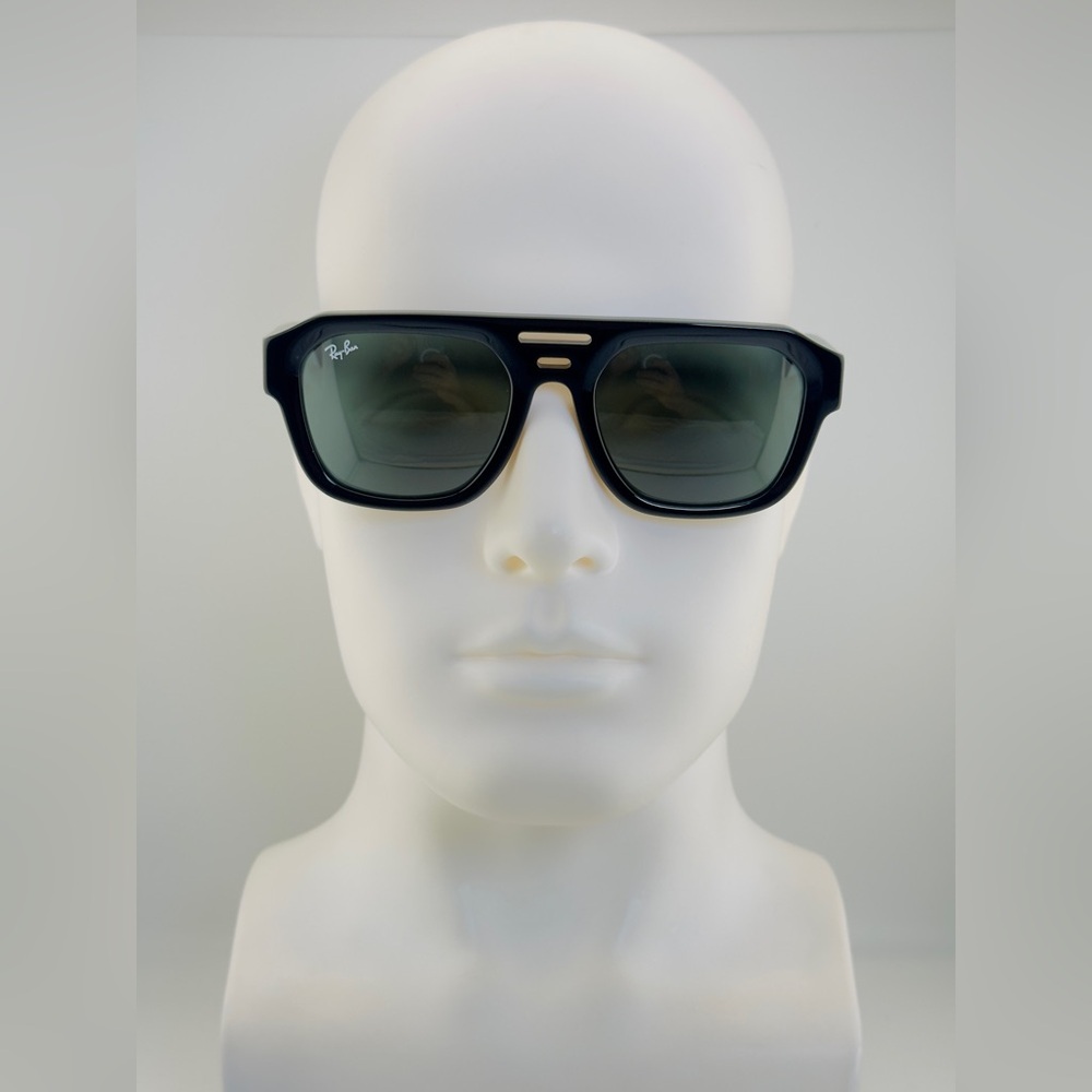Ray-Ban Sunglasses RB4397 Corrigan Bio-based Polished Black Frame Grey Lenses